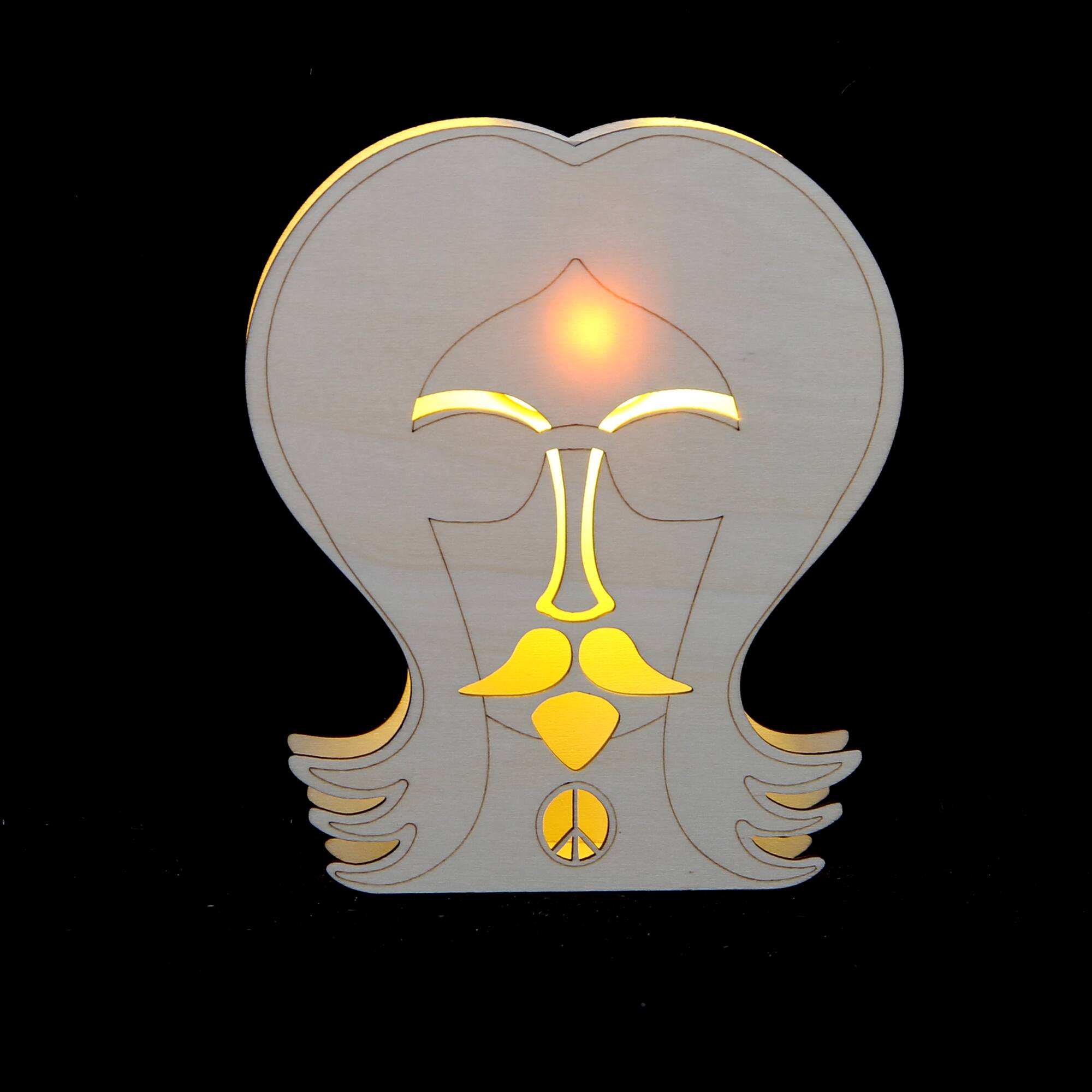Jonathan Adler x Michaels 5.75" Free Love Hippie DIY LED Wood Décor
